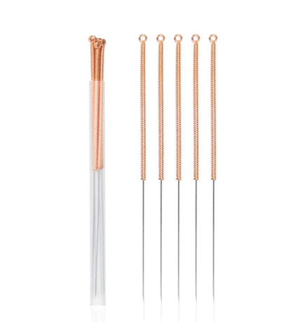 5 Needles In A Guide Tube Copper Handle Acupuncture Needles 