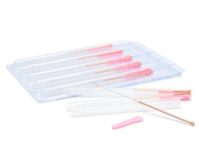 Copper Handle Disposable Sterile Acupuncture Needles （One Needle With One Tube）