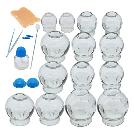 Cloud&Dragon 14 Pcs Glass Cupping Cups Sets