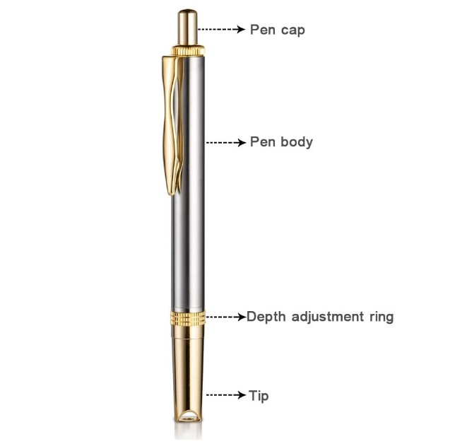 Painless Automatic Sterile Gold Plated Blood Lancet Pen 