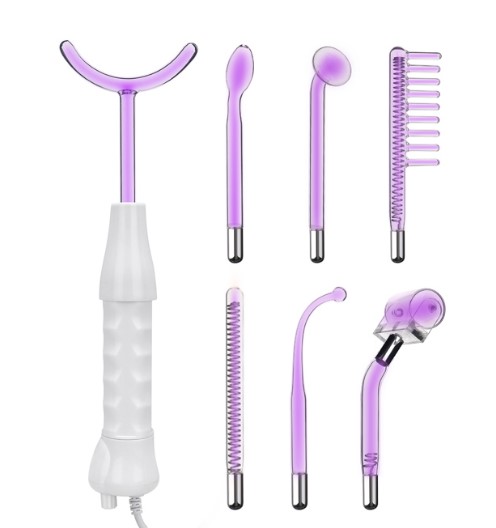 7 Pcs Portable High Frequency Facial Wand Handheld Beauty Machine Spare Glass Attachment