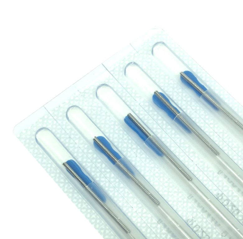 Disposable Stainless Steel Wire Handle Acupuncture Needles Without Loop (One Needle With One Tube)