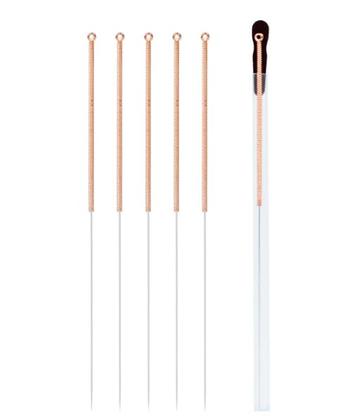 Copper Handle Disposable Sterile Acupuncture Needles （One Needle With One Tube）