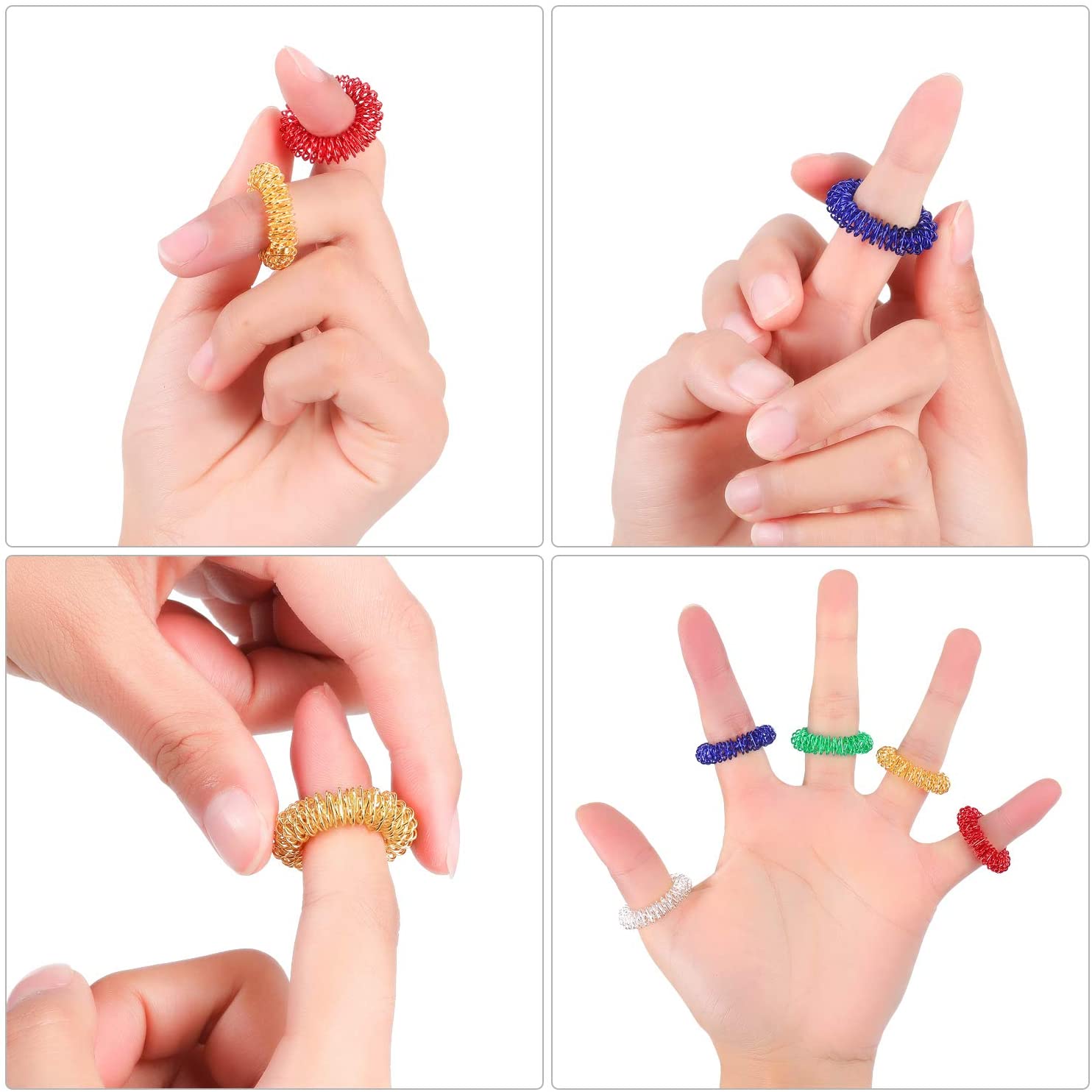 Fidget Spiky Sensory Finger Massage Ring Blue – WizZon