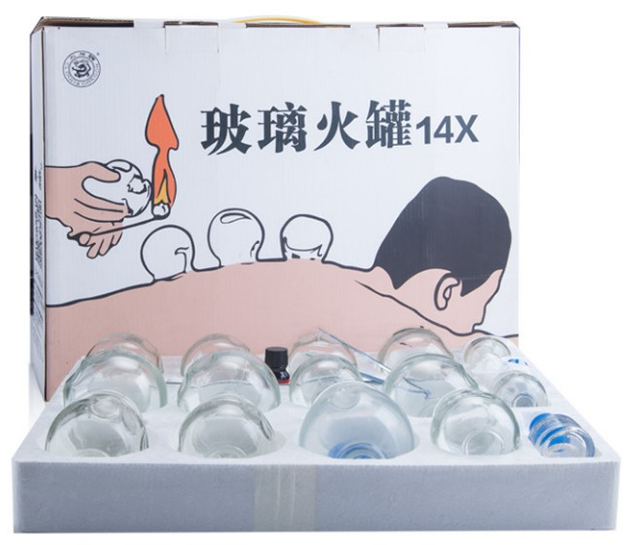 Cloud&Dragon 14 Pcs Glass Cupping Cups Sets