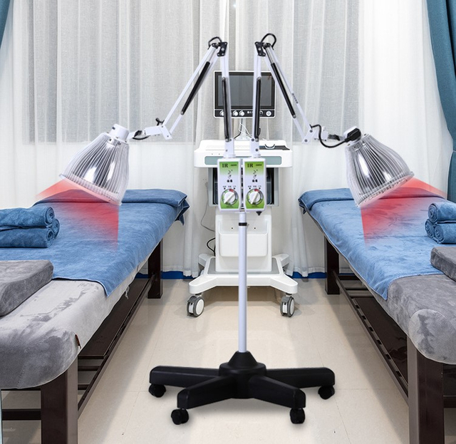 Flooring AdjustableTDP Infrared Heat Lamp With Double Head Philip Red Lamp